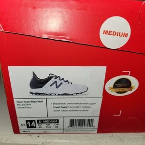 New Balance Fresh Foam Roav Golf Shoes - White and Navy